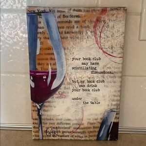 ❌ SOLD ❌ Book Club wall hanging/art